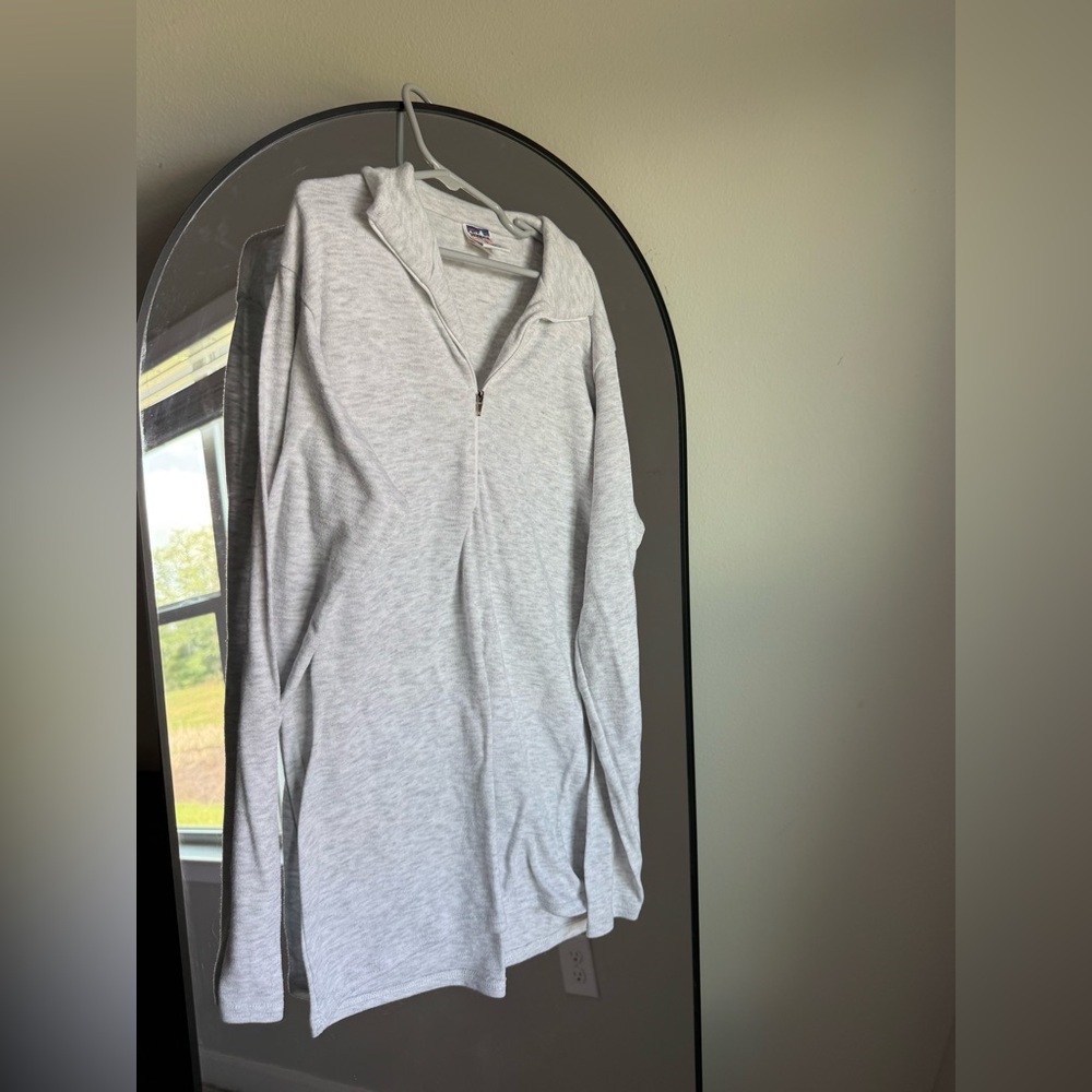 Patagonia Capilene 1/4 Zip Pullover Base Layer Long Sleeve Light Grey